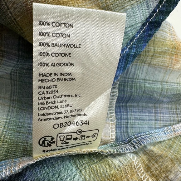 NWT Free People Prairie Plaid Maxi Dress Womens XS Long Sleeve Lightweight - Picture 9 of 10